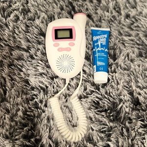 Pink Fetal Doppler with gel